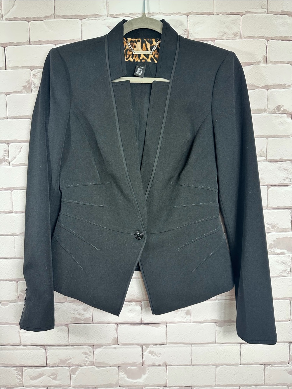 White House Black Market Black Single-Button Tailored Blazer